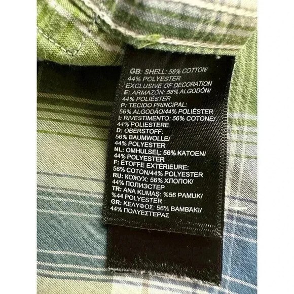 The NORTH FACE Hammets Button Shirt Hiking Green Plaid XXL - Picture 5 of 6